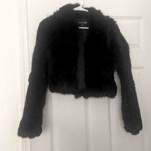 Bebe Women’s Cropped Fur Jacket
